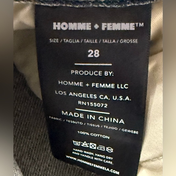 Homme +Femme Band Denim‎ Stone Wash Jeans NWT - Picture 2 of 6